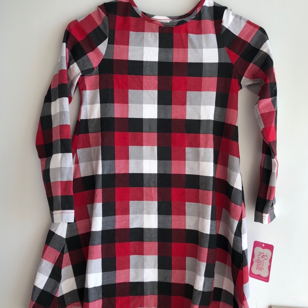 RicRac & Ruffles Dress NWT Buffalo Plaid